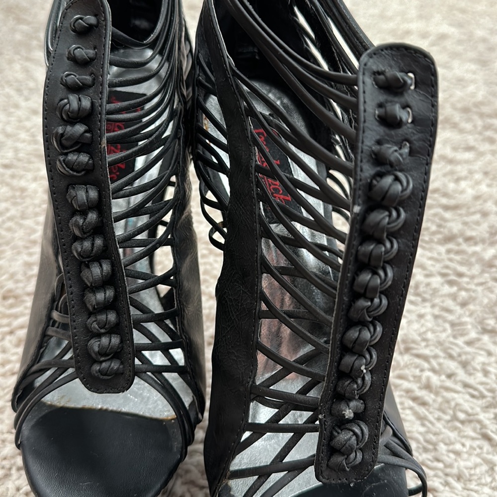 Black Platform Open Toe&Mainly Open Foot Platform… - image 4